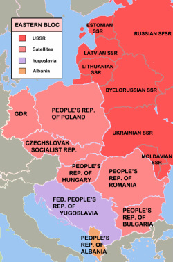 eastern soviet bloc satellite states 1946 europe map war communist cold buffer domination countries union 1950 zone annexations zones nations
